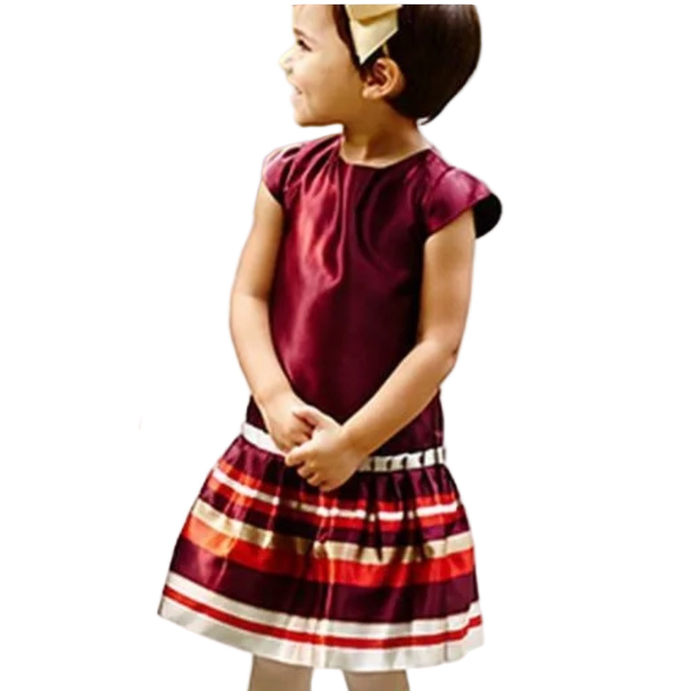 Janie and jack girls dress burgundy and red gold size 12-18 months GUC